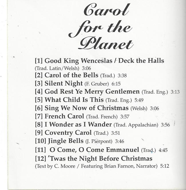 Carol for the Planet album cover